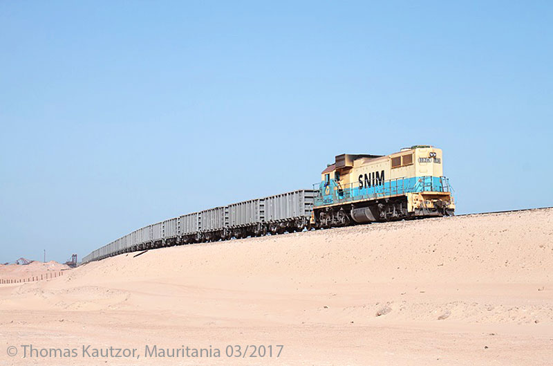 Desert railway in Mauritania