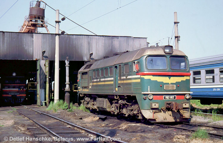 A class M62 loco in a depot