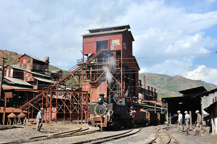 Burma Mines Railway: the old smelter with no. 13