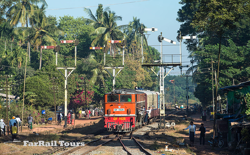 Steam charter trains for railway photographers in Burma/Myanmar