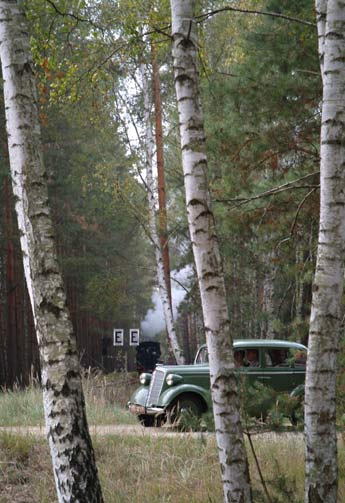 Oldtimer meeting in the forest near Mühlrose