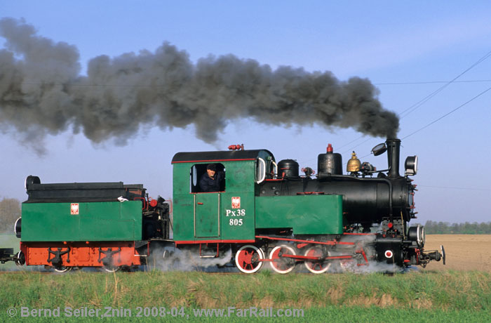 narro gauge steam in Poland: Znin Px 38 805