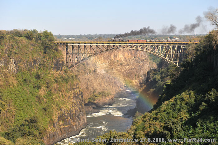 The Victoria Falls bridge with Garratt 15A 414 on it