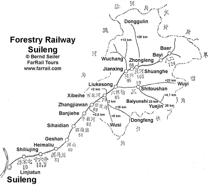 Landkarte Waldbahn Suileng