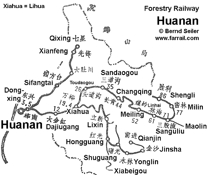 map forestry line Huanan